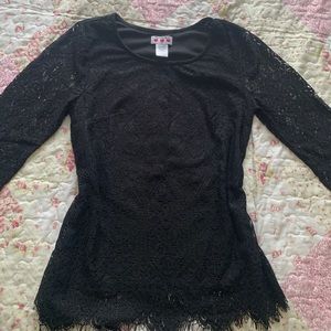 Gothic Black Lace Top